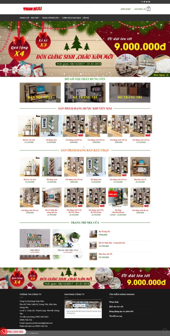 Mẫu website đẹp bán kệ giá đồ trang trí