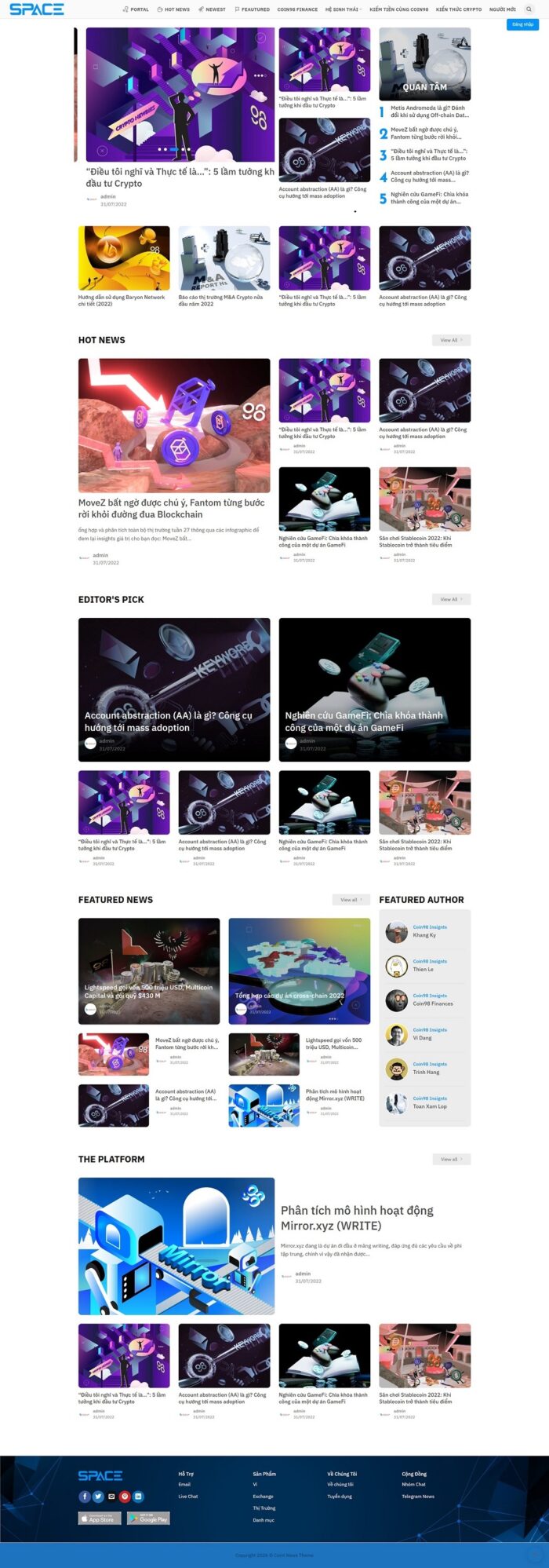 Website Tin Tức Bitcoin Crypto - Blog Tài Chính - Full Source Code