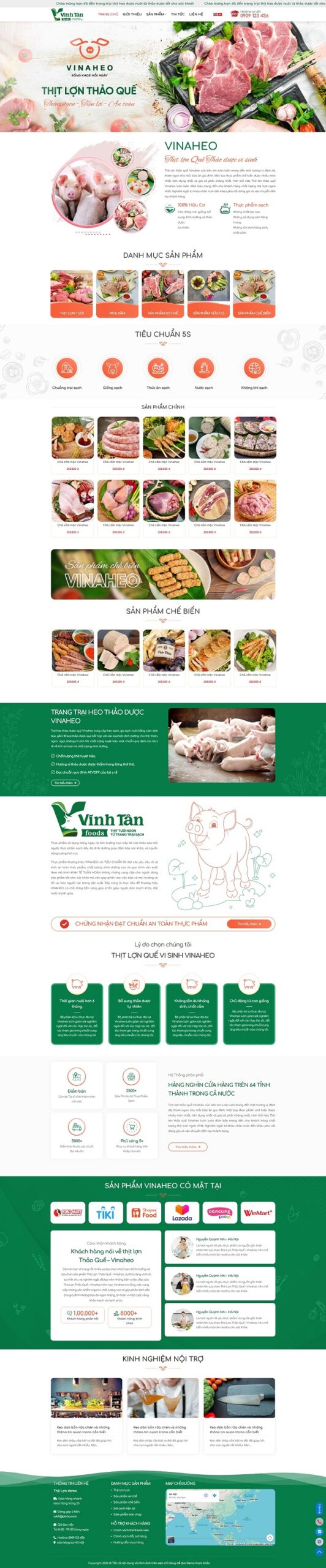 Website Thực Phẩm Thịt Heo - Shop Online - Full Source Code