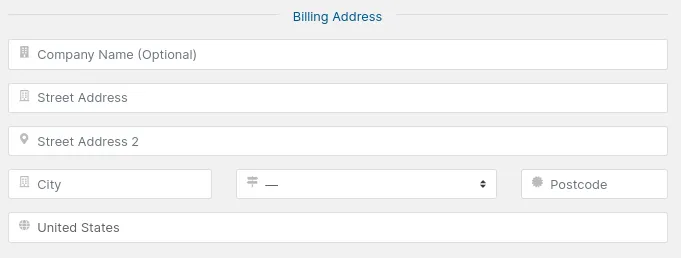 Bước 7: Cung cấp thông tin cá nhân - Billing Address