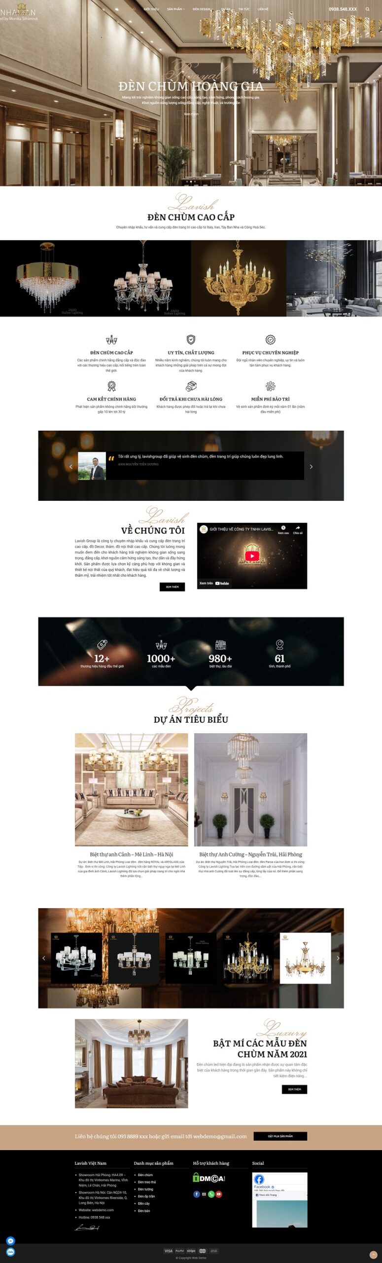 Website Bán Đèn Cao Cấp - Đèn Trang Trí - Shop Online - Full Source Code