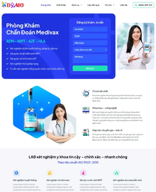 Source Code Mẫu Website phòng khám 07 chuẩn đẹp