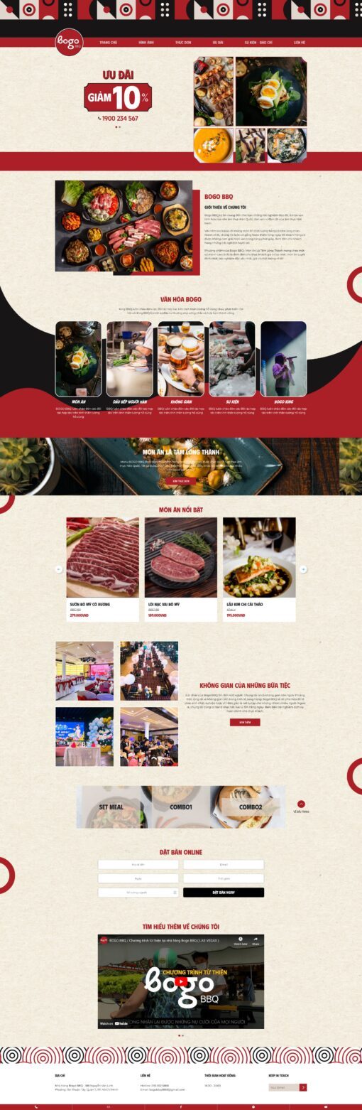 Source Code Mẫu Website bán đồ ăn nhà hàng BoGo BBQ chuẩn đẹp