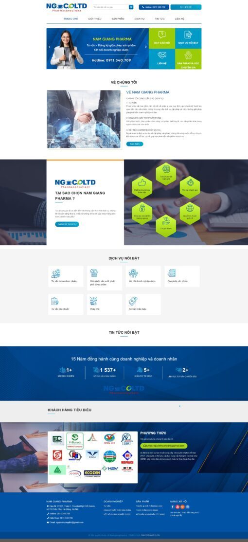 Source Code Mẫu Website công ty bán thuốc dược phẩm chuẩn đẹp