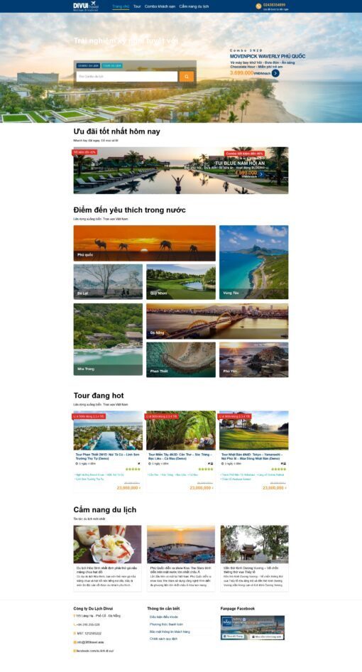 Source Code Mẫu Website bán dịch vụ tour du lịch 05 chuẩn đẹp