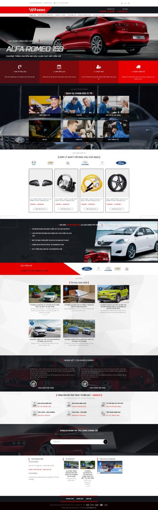 Source Code Mẫu Website Garage sửa chữa ô tô chuẩn đẹp