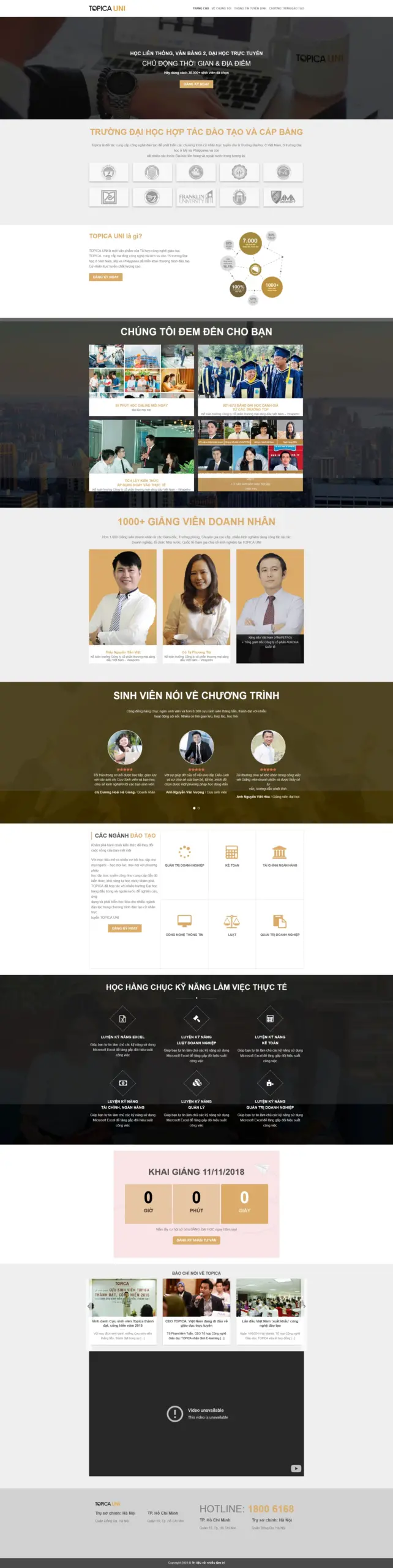 Source Code Mẫu Website trường học đào tạo 4 chuẩn đẹp