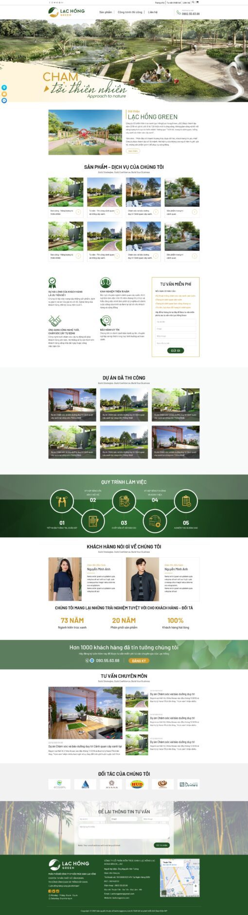Source Code Mẫu Website công ty thiết kế thi công cảnh quan chuẩn đẹp