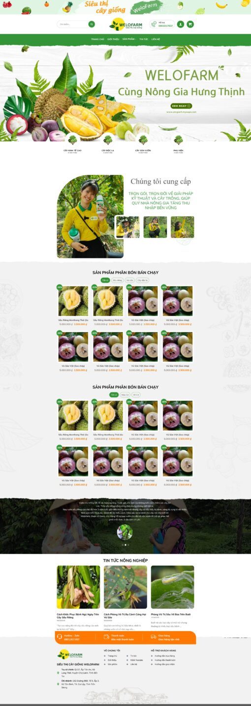 Source Code Mẫu Website bán đồ nông sản 02 chuẩn đẹp