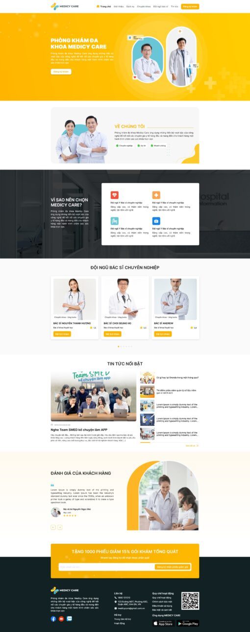 Source Code Mẫu Website phòng khám dịch vụ y tế dược phẩm 04 chuẩn đẹp