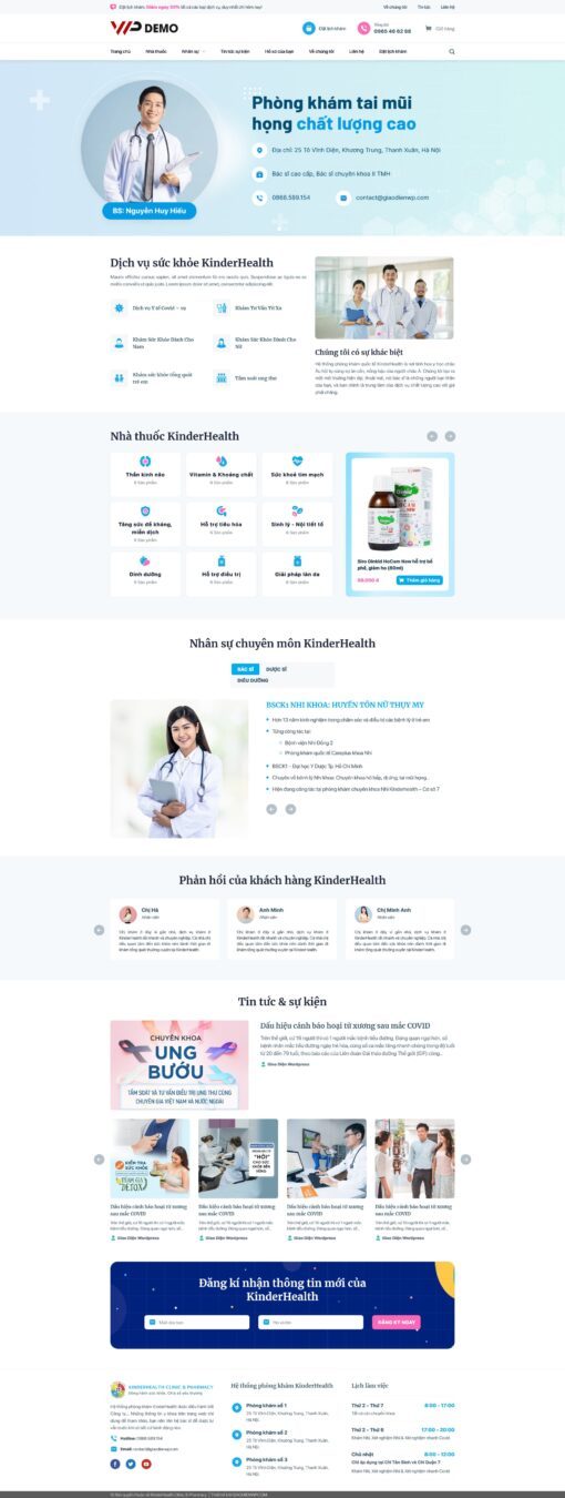 Source Code Mẫu Website phòng khám dịch vụ y tế dược phẩm 06 chuẩn đẹp