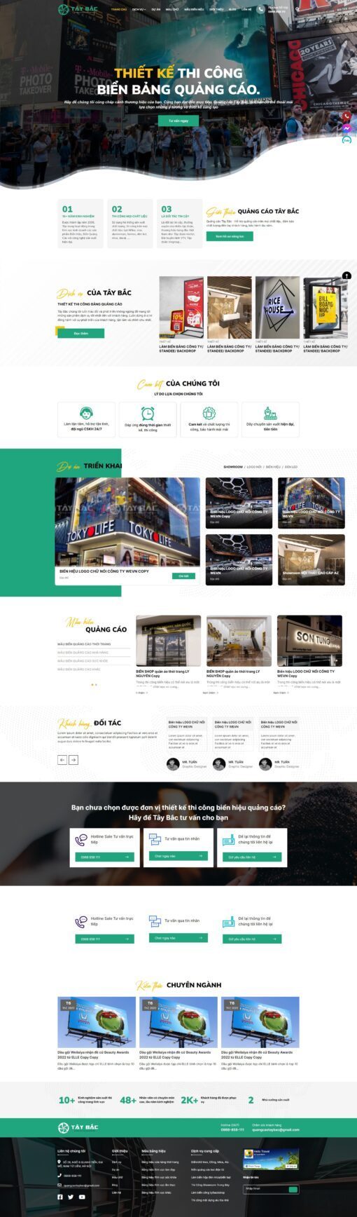 Source Code Mẫu Website thiết kế thi công biển bảng quảng cáo chuẩn đẹp