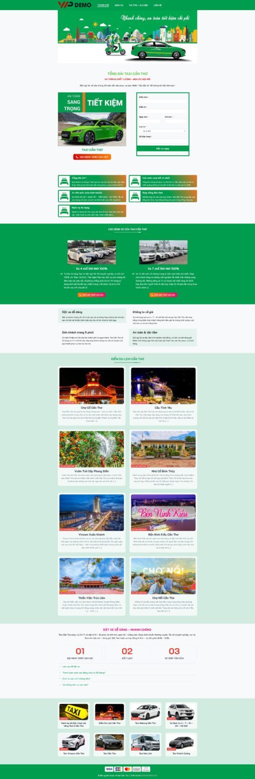 Source Code Mẫu Website dịch vụ taxi vận chuyển chuẩn đẹp