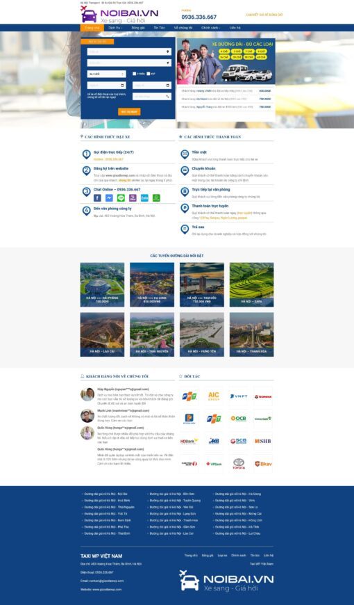 Source Code Mẫu Website dịch vụ taxi vận chuyển 03 chuẩn đẹp