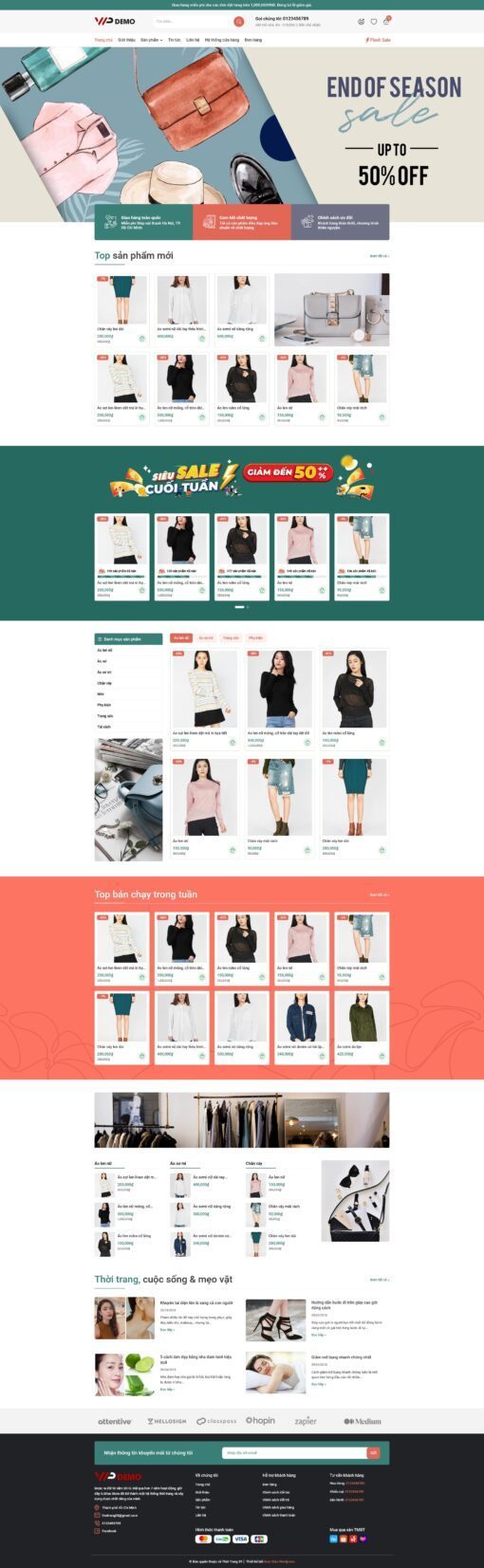 Source Code Mẫu Website bán thời trang cao cấp 01 chuẩn đẹp