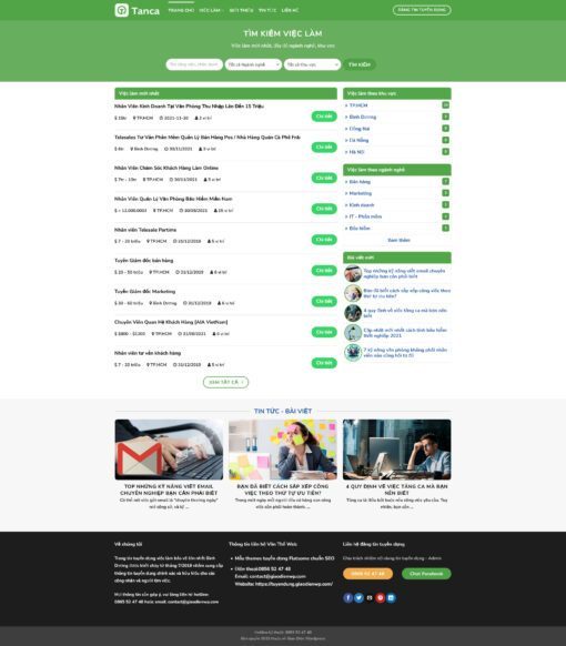 Source Code Mẫu Website tìm kiếm việc làm chuẩn đẹp