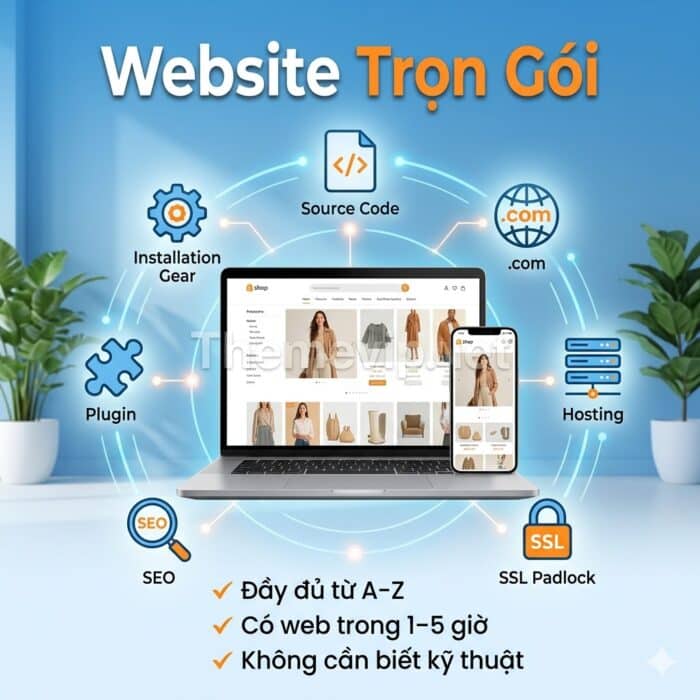 Website Hoàn Chỉnh Trọn Gói Cả Tên Miền Và Hosting Chỉ Việc Quản Trị Nội Dung