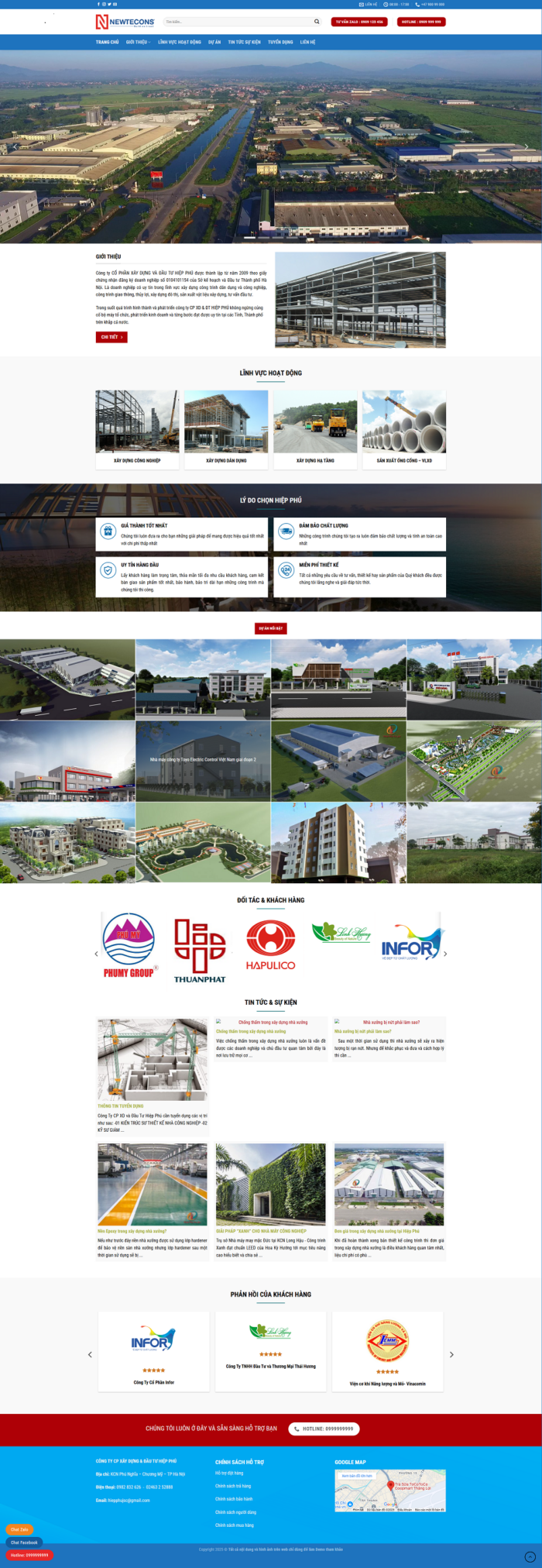 Source Code Mẫu Website công ty xây dựng nhà thầu chuẩn đẹp