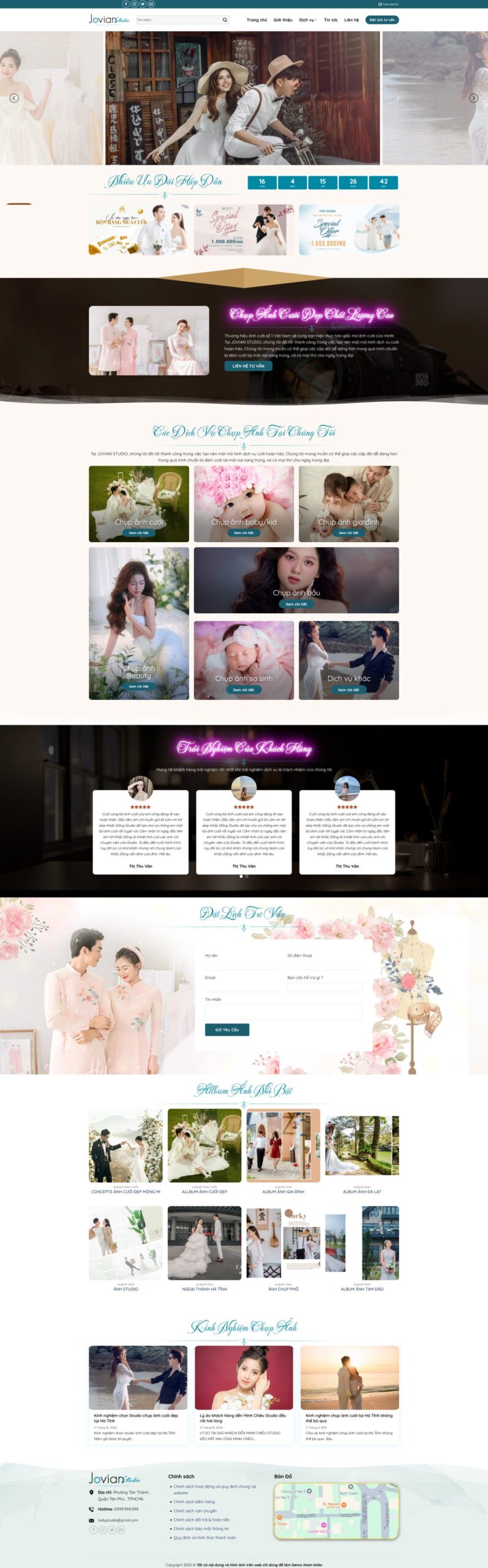 Source Code Mẫu Website dịch vụ tiệm chụp ảnh studio wedding 8 chuẩn đẹp