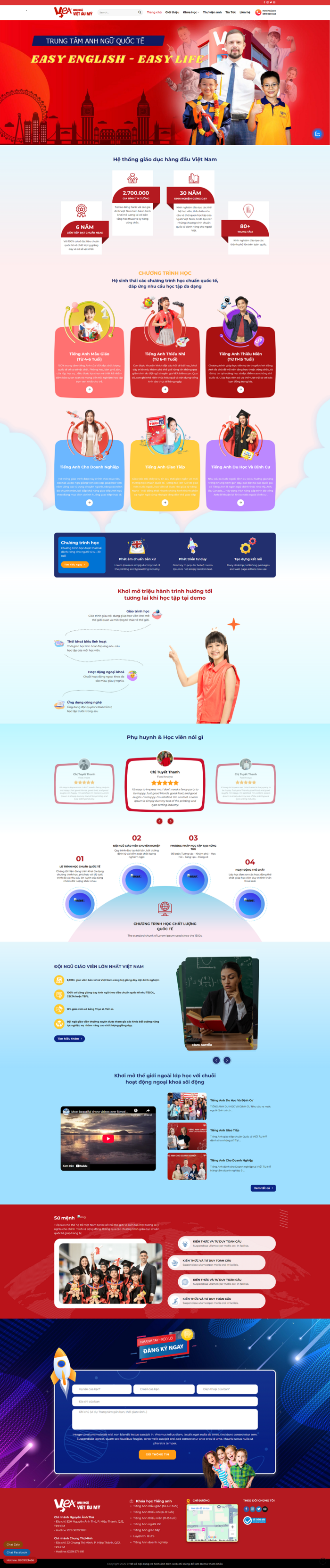 Source Code Mẫu Website trung tâm đào tạo anh ngữ chuẩn đẹp
