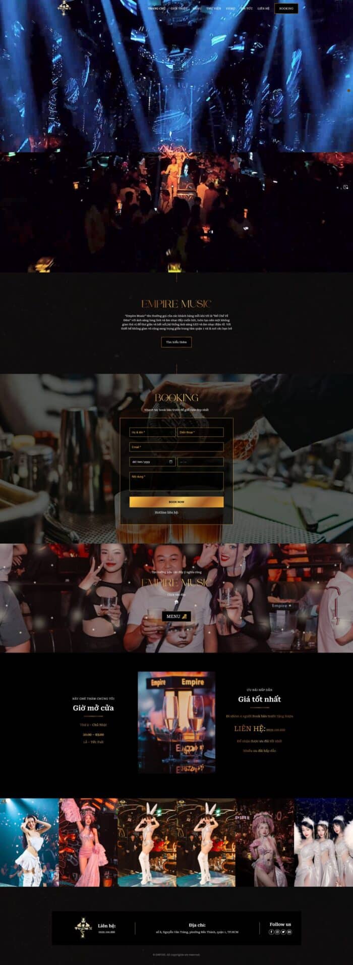Source Code Mẫu Website quán bar club chuẩn đẹp