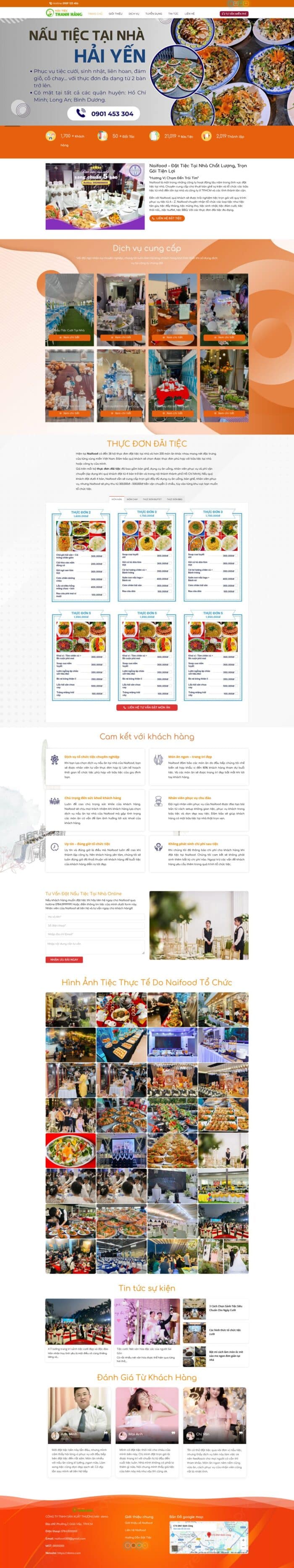 Source Code Mẫu Website dịch vụ nấu tiệc cưới tại nhà chuẩn đẹp
