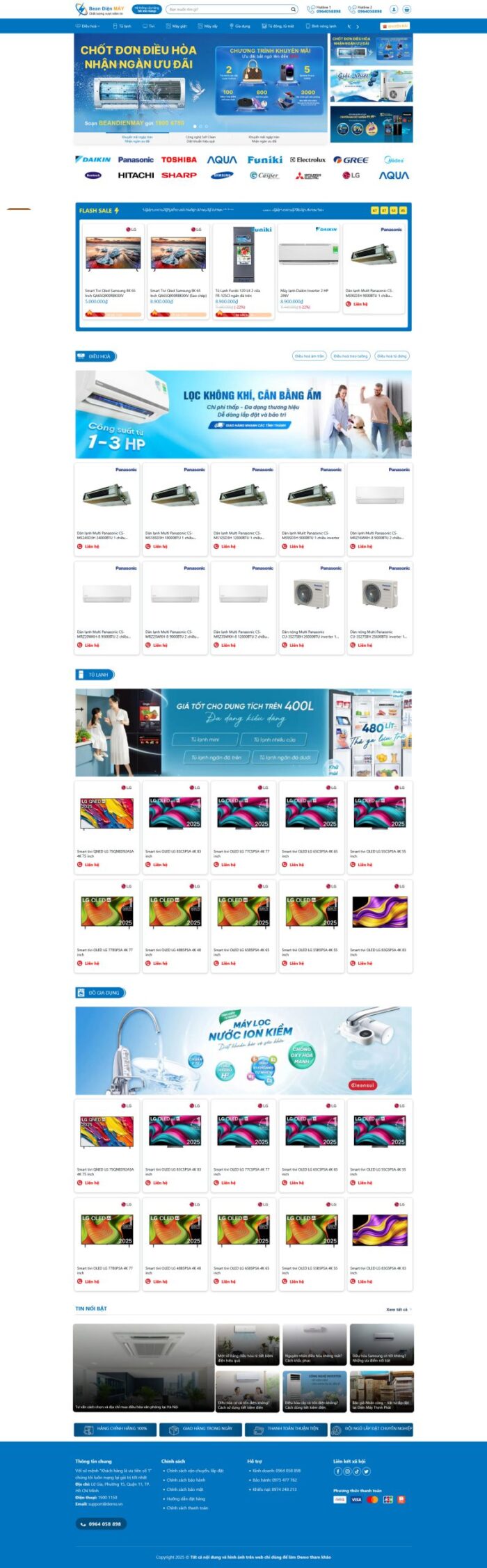 Source Code Mẫu Website bán điện máy 9 chuẩn đẹp