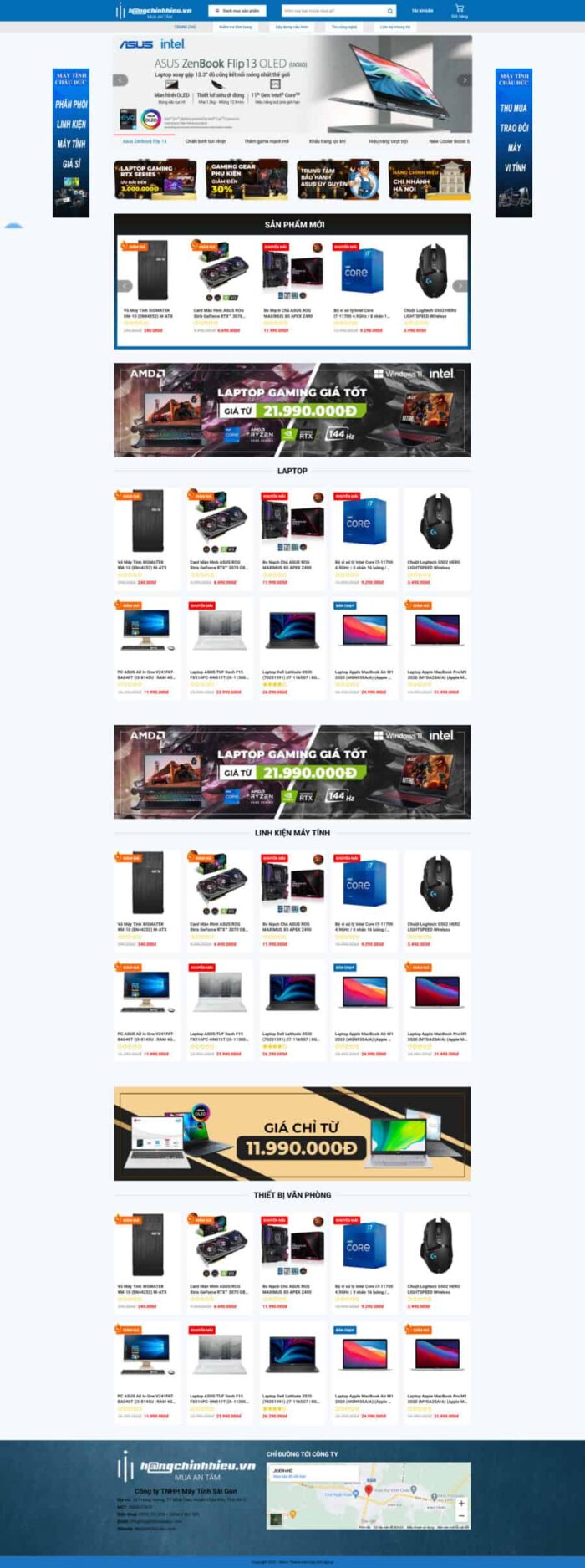 Source Code Mẫu Website bán máy tính laptop 05 chuẩn đẹp