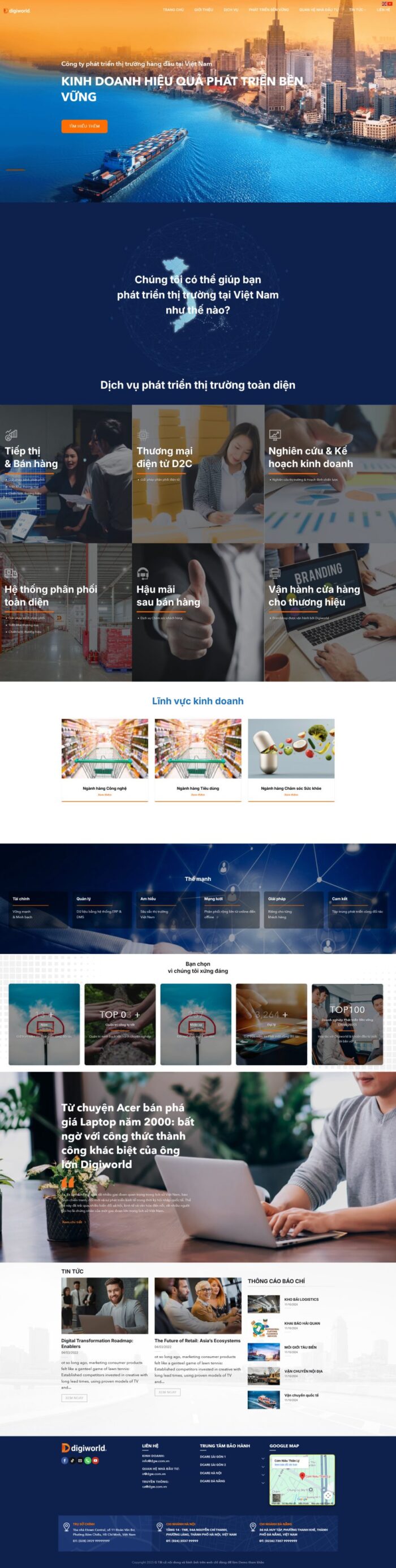 Source Code Mẫu Website giới thiệu công ty công nghệ digiworld chuẩn đẹp