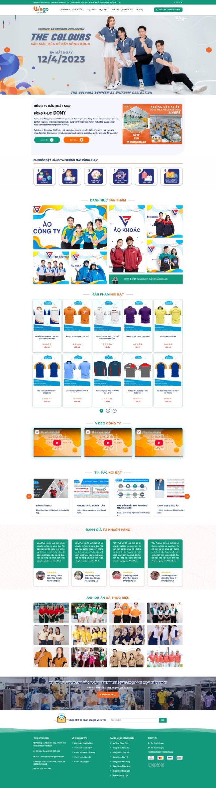 Source Code Mẫu Website công ty may mặc đồng phục 4 chuẩn đẹp