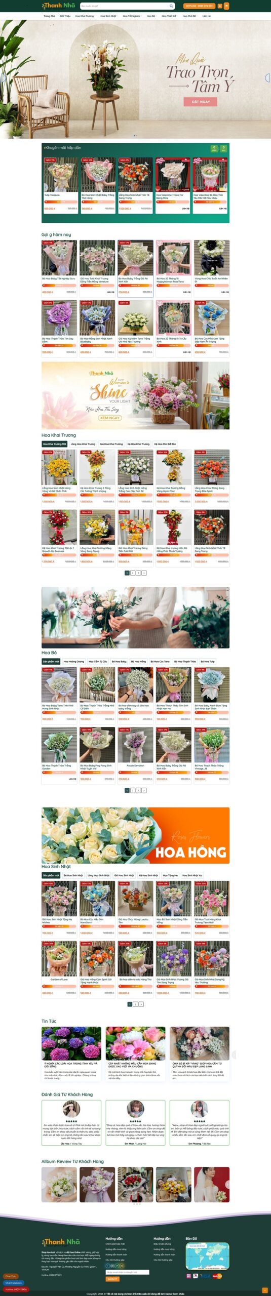 Source Code Mẫu Website bán hoa tươi 2 chuẩn đẹp