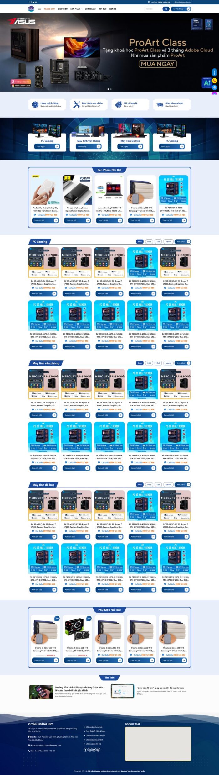 Source Code Mẫu Website shop bán máy tính laptop đồ công nghệ 15 chuẩn đẹp