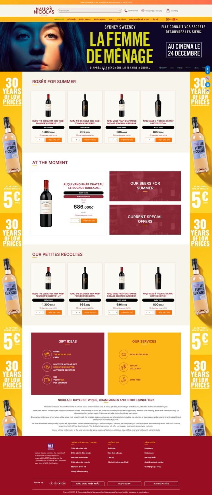 Source Code Mẫu Website bán rượu vang 3 sang trọng chuẩn đẹp