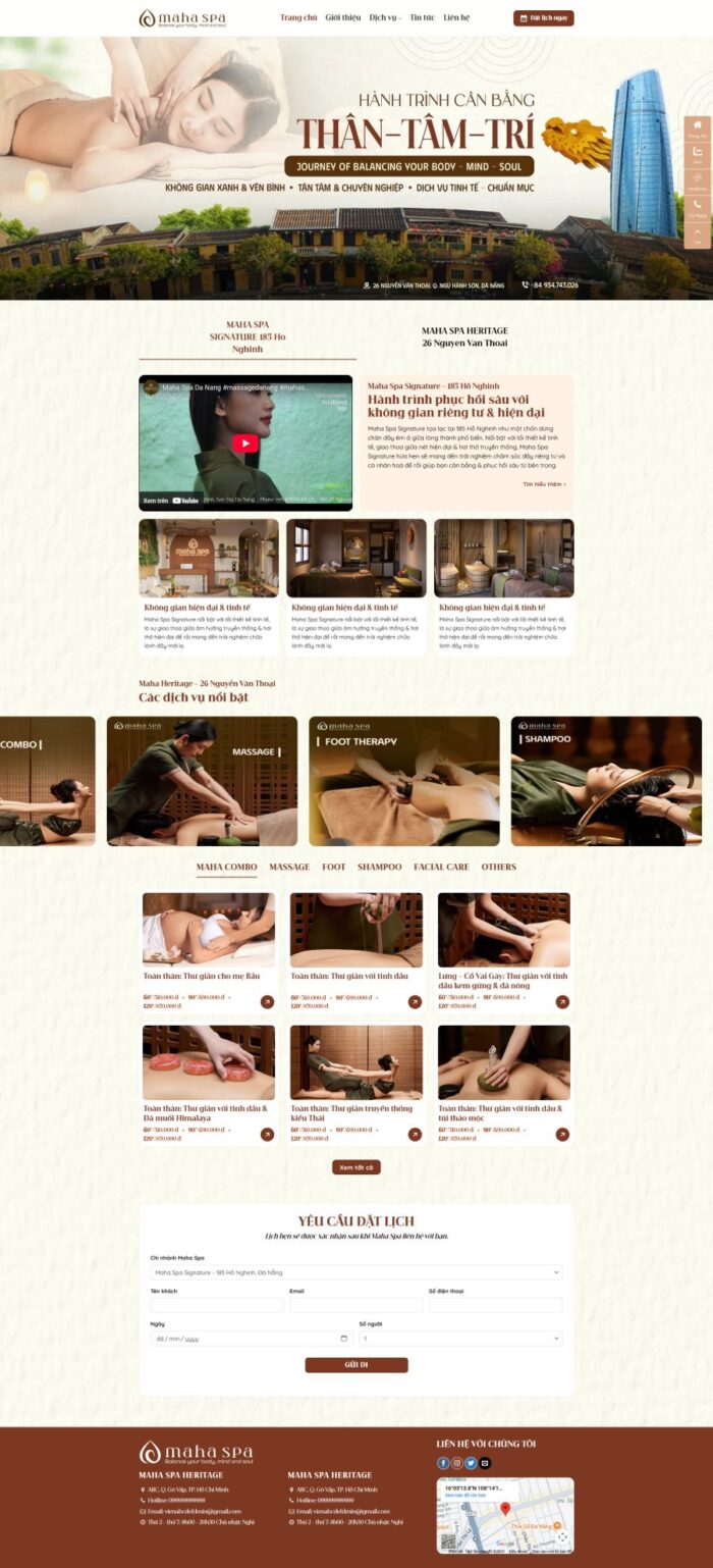 Source Code Mẫu Website giới thiệu cơ sở massage, spa, chăm sóc sức khoẻ chuẩn đẹp