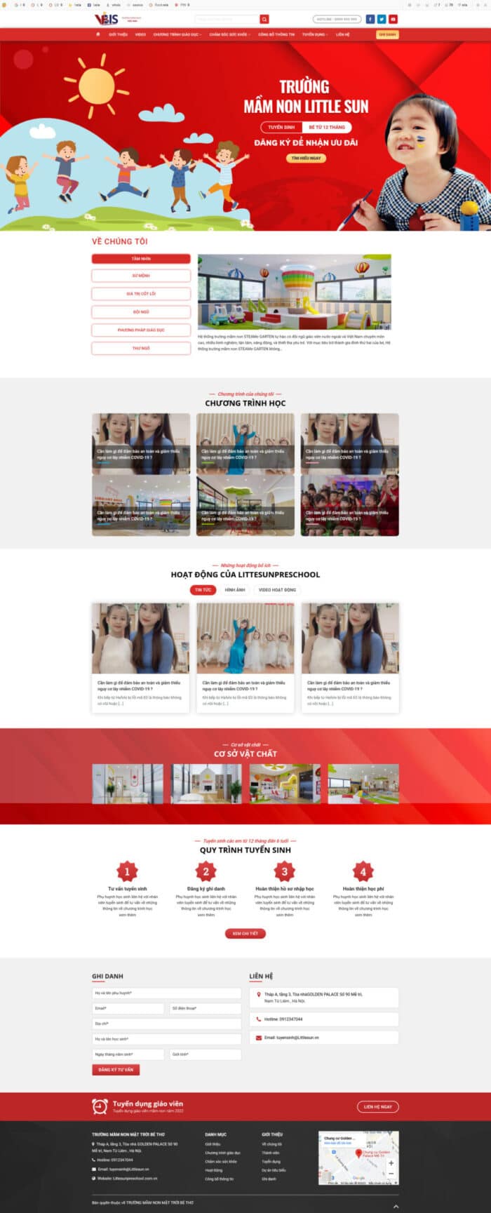 Website Trường Mầm Non - Giáo dục - Full Source Code