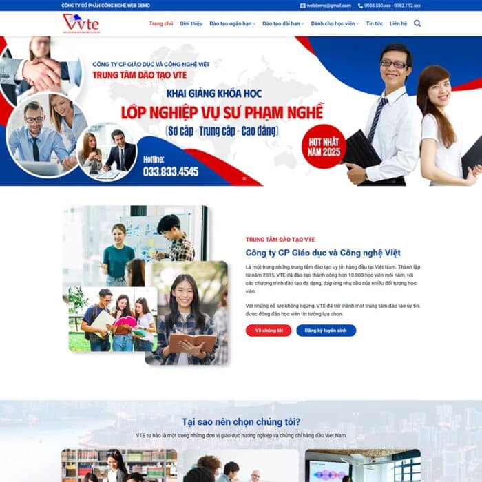 Website Trường Dạy Nghề 02 - Giáo Dục Đào Tạo - Full Source Code